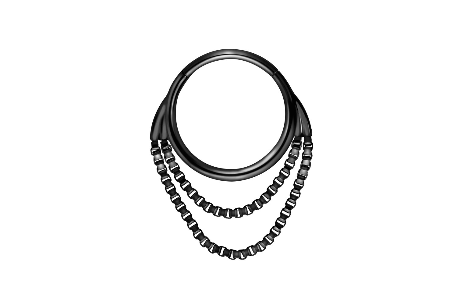 Chirurgenstahl Segmentring Clicker Piercing 2 KETTEN